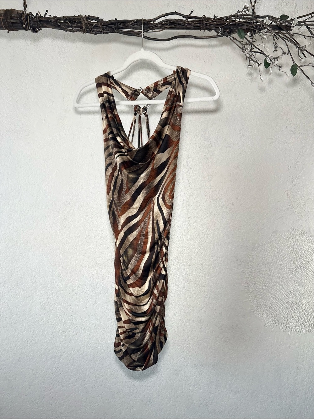 Trac animal print y2k mini dress